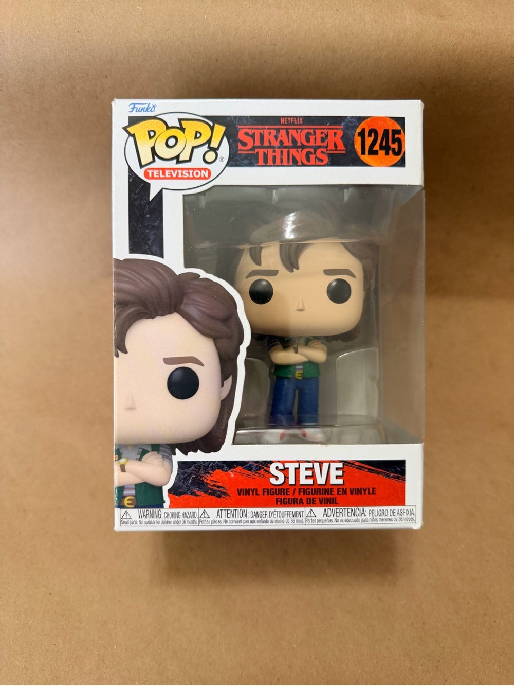 Funko Pop! Steve Vinyl Figure - Brown Hair, Green Shirt, Blue Pants